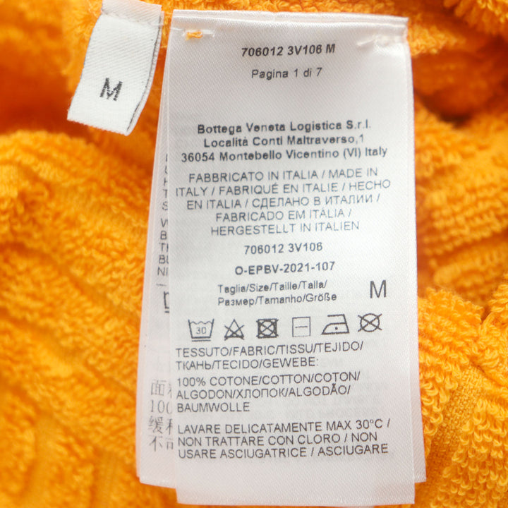 Discounted Pristine BOTTEGAVENETA Bathrobe INTRECCIATO pattern hooded pile cotton mens M