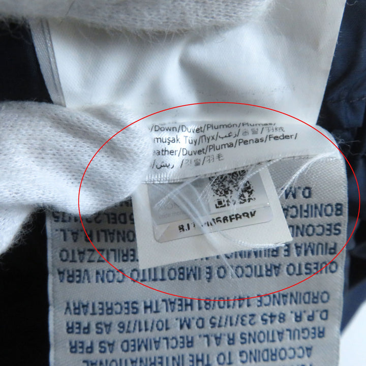 Discounted Great MONCLER down coat FLAMMETTE Hood with logo patch ZIP UP Navy Nylon Women