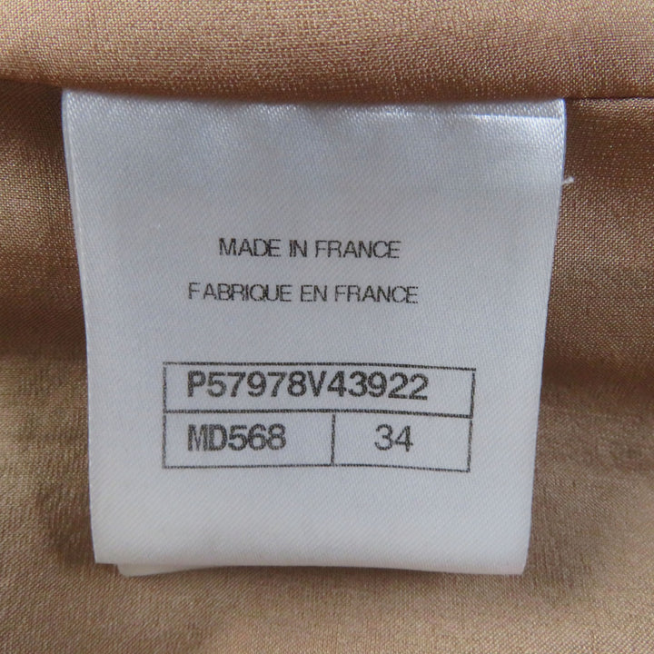 Discounted Excellent CHANEL one piece tweed with COCO Mark plate Beige black cotton Women