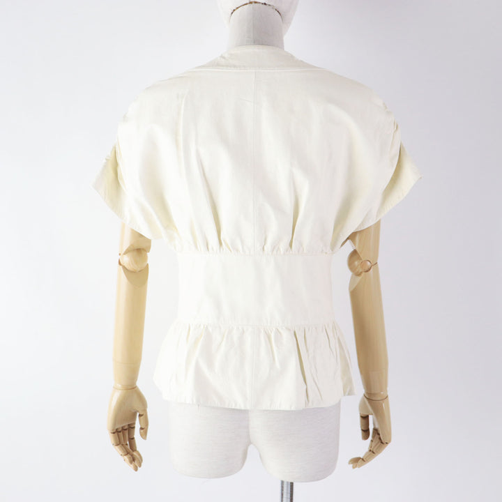 Discounted Great CHANEL leather jacket LA PAUSA Lambskin leather jacket Ivory 34 P60304