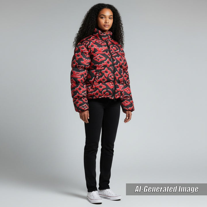 Discounted Excellent LOUIS VUITTON Urs Fischer Down jacket Tufted monogram polyester Women 38