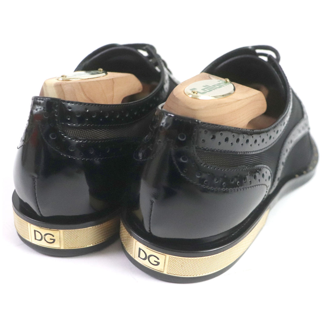 Discounted 
 Pristine DOLCE&GABBANA Dress shoes Wingtip Full brogue Pointed toe See-through black leather Women 35.5