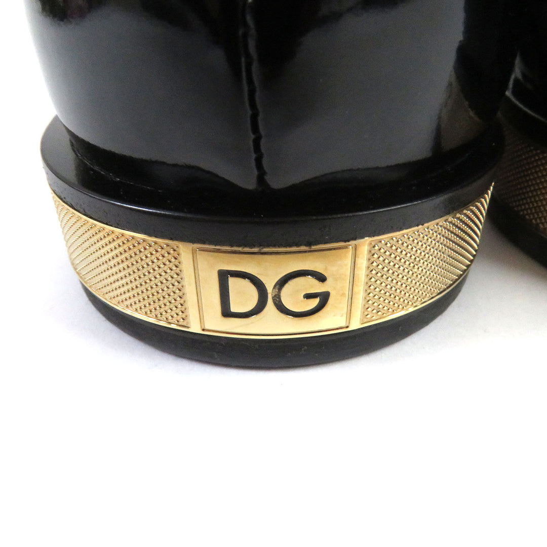 Discounted 
 Pristine DOLCE&GABBANA Dress shoes Wingtip Full brogue Pointed toe See-through black leather Women 35.5