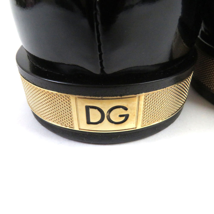 Discounted 
 Pristine DOLCE&GABBANA Dress shoes Wingtip Full brogue Pointed toe See-through black leather Women 35.5