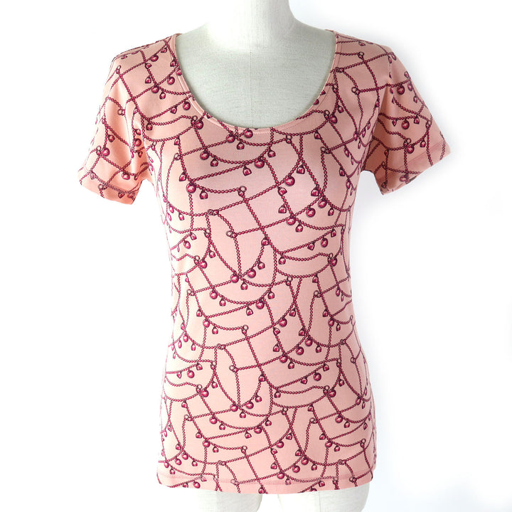 Discounted Pristine HERMES Short sleeve T-shirt Tresor de Medor Pink cotton Women 36