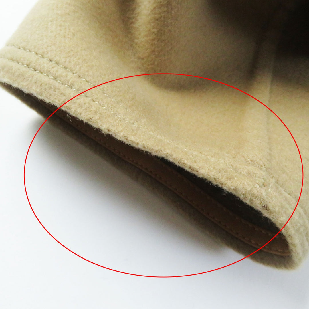 Discounted Great LOUIS VUITTON coat Leather piping, Monogram lining, Belted wrap Women 38
