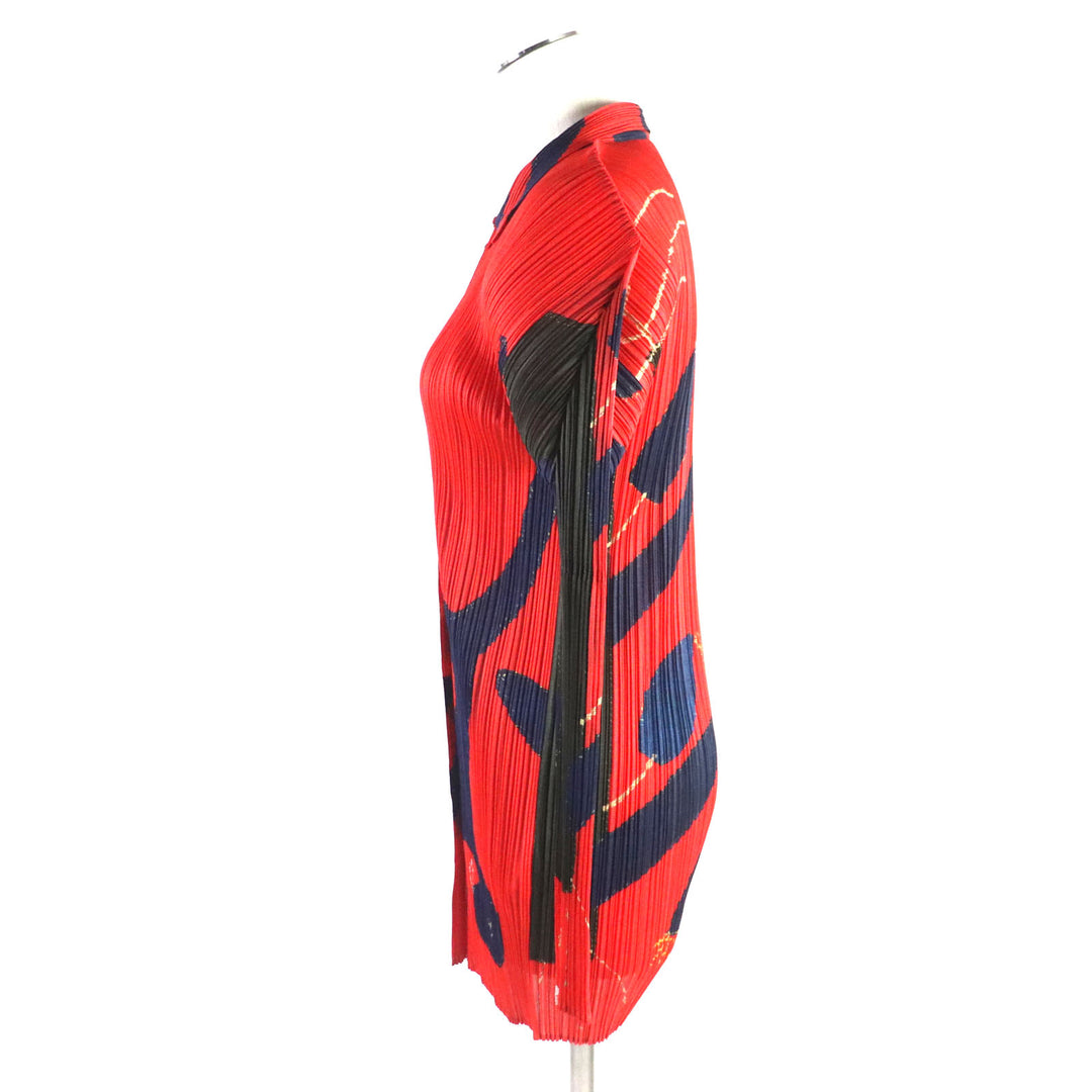 Discounted Excellent PLEATS PLEASE Jacket tree&dinosaur Rare Red series Women 3 PP94-JK536