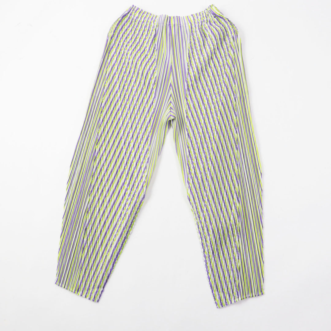 Discounted Excellent PLEATS PLEASE Pants CROSSROAD purple polyester Women 2 PP31JF692