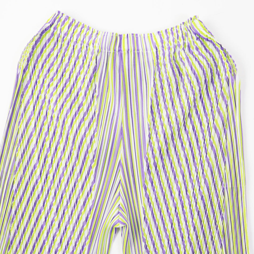 Discounted Excellent PLEATS PLEASE Pants CROSSROAD purple polyester Women 2 PP31JF692