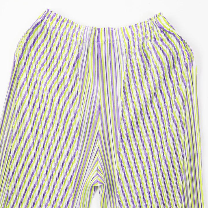Discounted Excellent PLEATS PLEASE Pants CROSSROAD purple polyester Women 2 PP31JF692