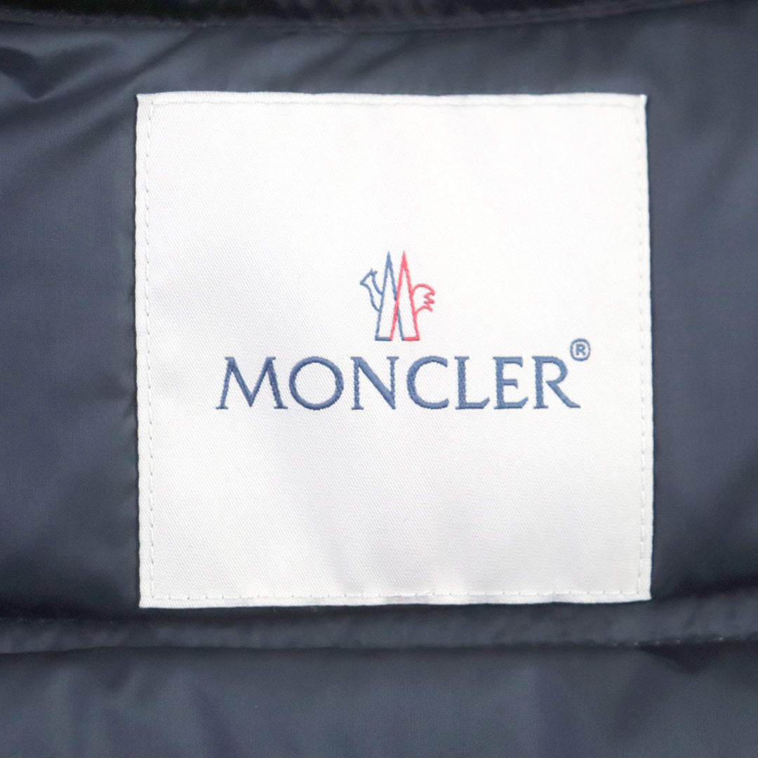 Discounted Excellent MONCLER Down jacket FER Logogram Navy Nylon Women