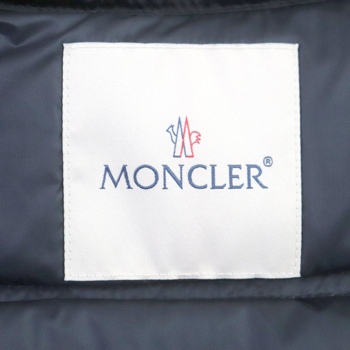 Discounted Excellent MONCLER Down jacket FER Logogram Navy Nylon Women