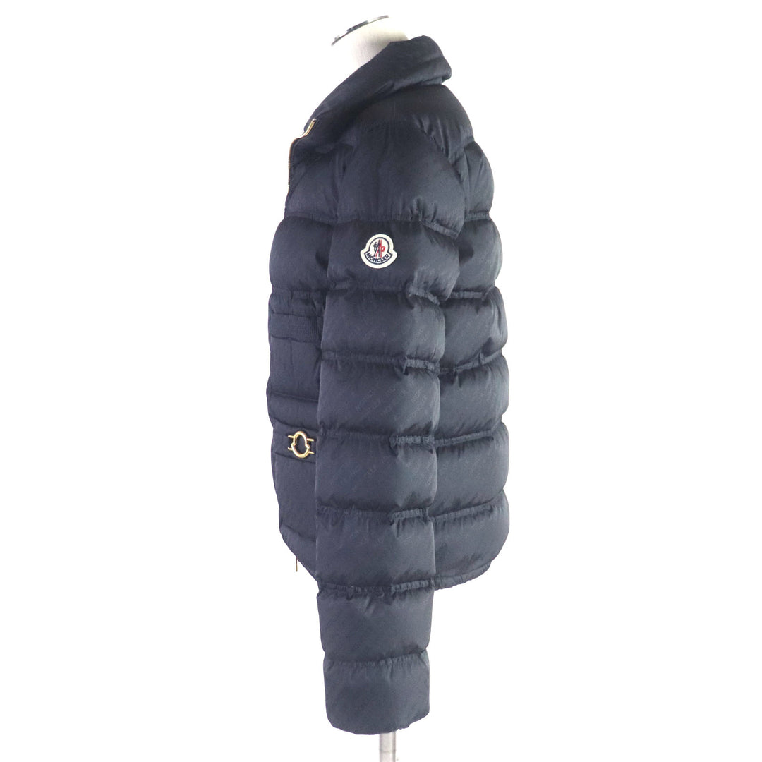 Discounted Excellent MONCLER Down jacket FER Logogram Navy Nylon Women