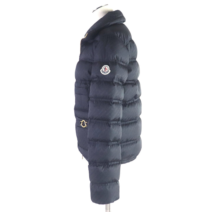Discounted Excellent MONCLER Down jacket FER Logogram Navy Nylon Women