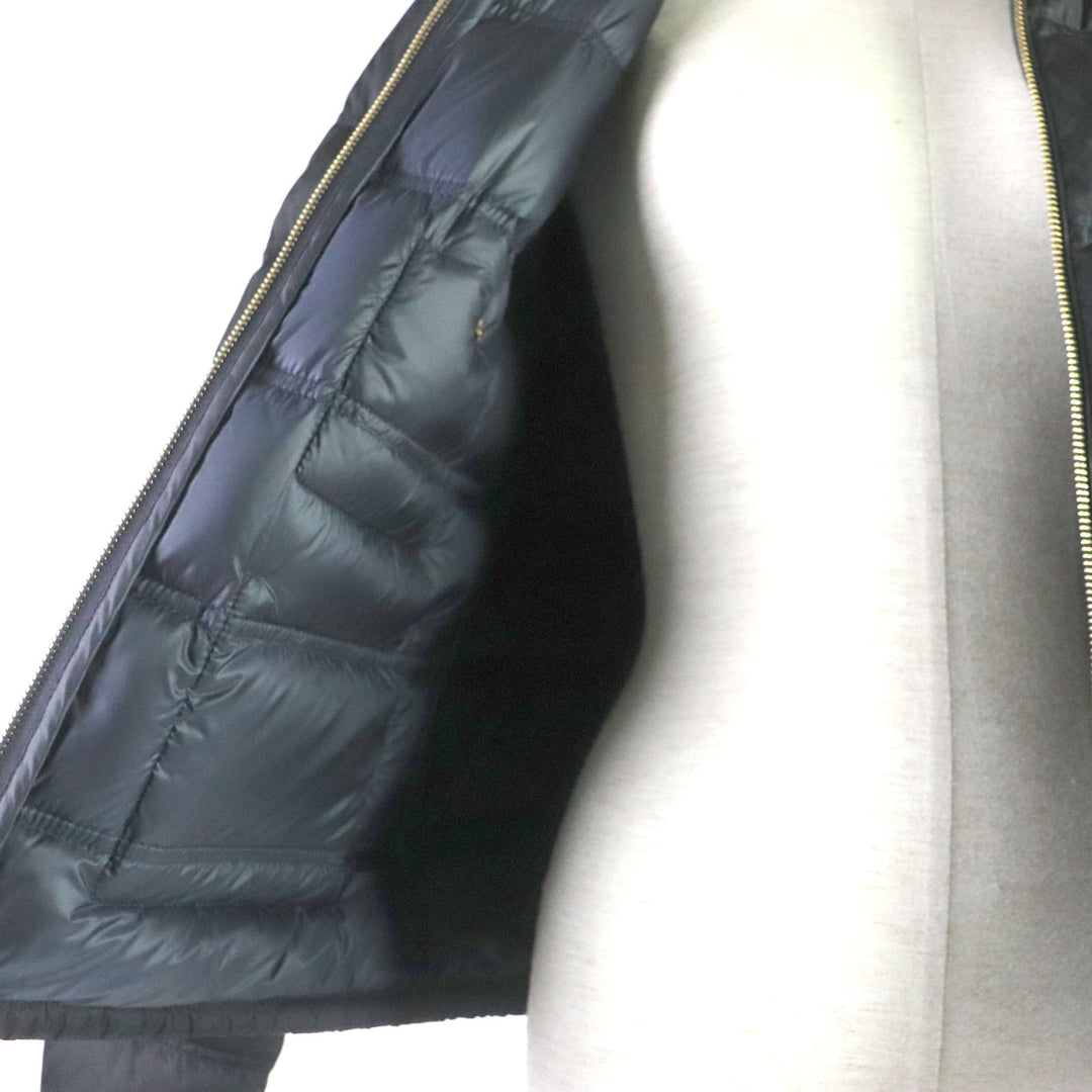 Discounted Excellent MONCLER Down jacket FER Logogram Navy Nylon Women