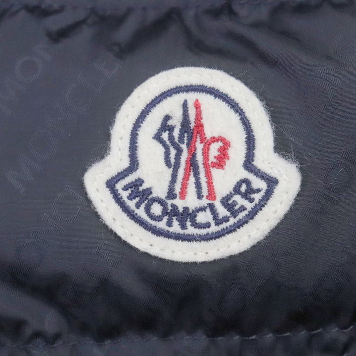 Discounted Excellent MONCLER Down jacket FER Logogram Navy Nylon Women