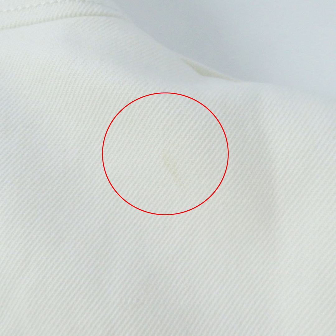 Discounted Excellent COACH Denim Jacket Gold logo button white cotton Women M 81531
