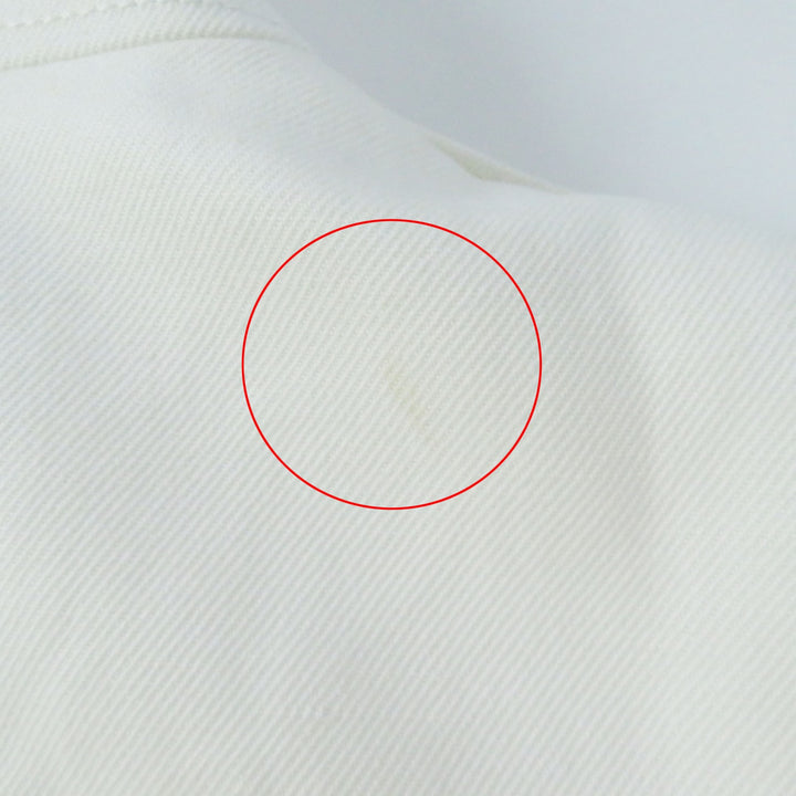 Discounted Excellent COACH Denim Jacket Gold logo button white cotton Women M 81531