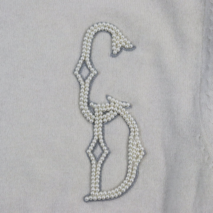 Discounted Excellent DIOR sweater CD Interlace Knit Gray cashmere mens XS 343M640AT721