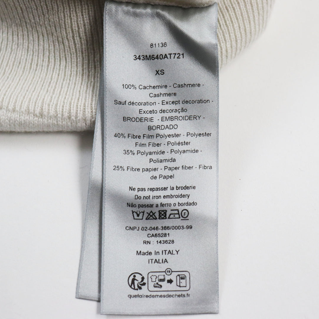 Discounted Excellent DIOR sweater CD Interlace Knit Gray cashmere mens XS 343M640AT721