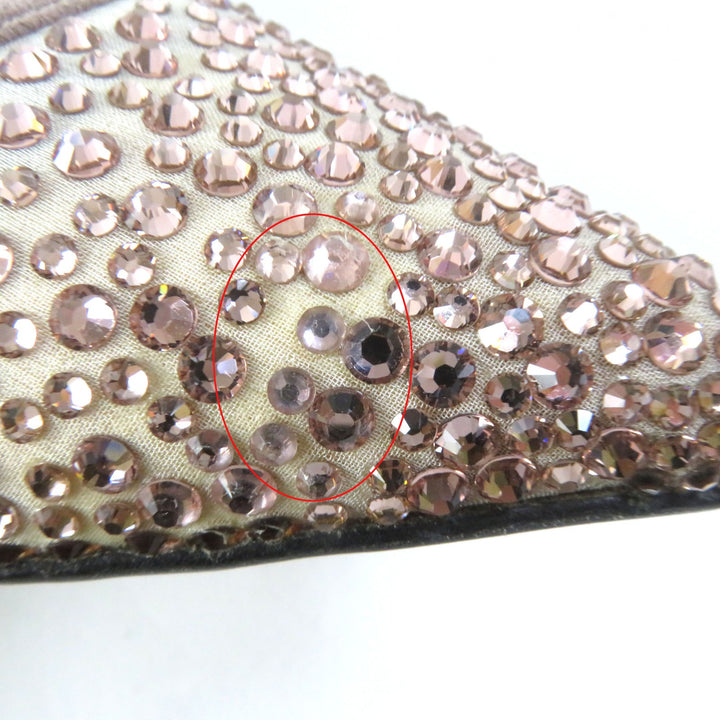 Discounted 
 Excellent Bruno Magli pumps GELMER Leather flower and rhinestone pointed toe pink beige Women 35