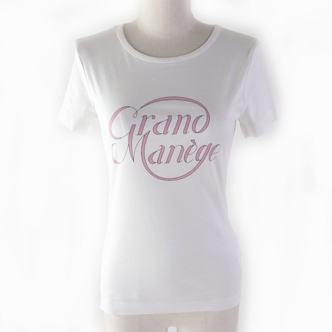 Discounted Pristine HERMES Short sleeve T-shirt GRAND MANAGE Crew neck White pink 34