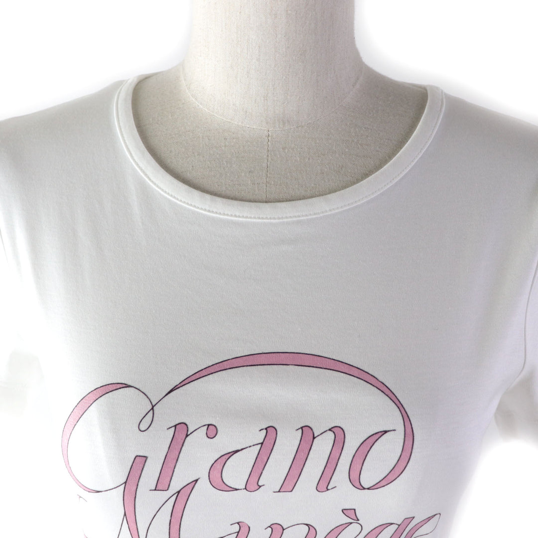 Discounted Pristine HERMES Short sleeve T-shirt GRAND MANAGE Crew neck White pink 34