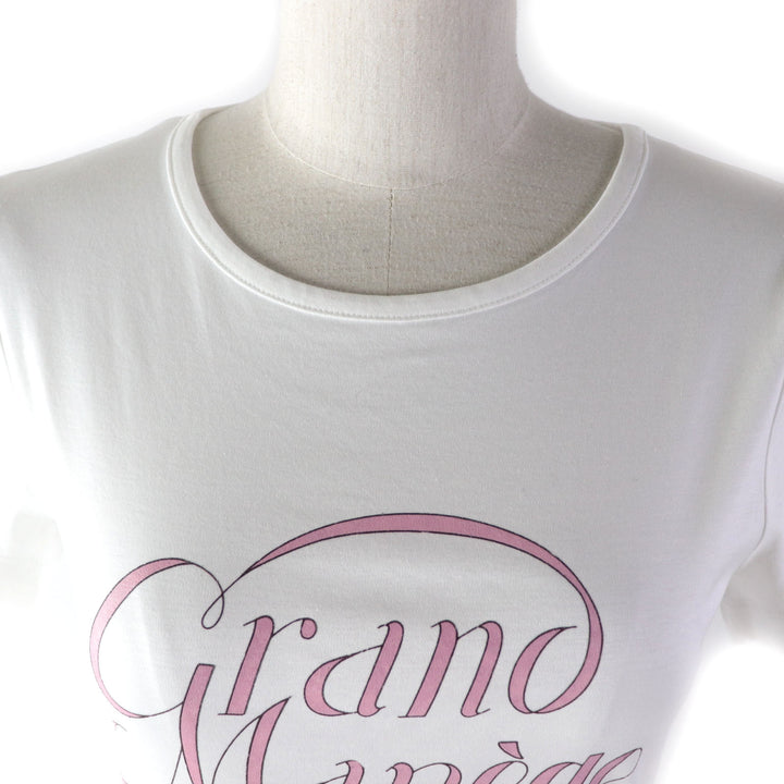 Discounted Pristine HERMES Short sleeve T-shirt GRAND MANAGE Crew neck White pink 34
