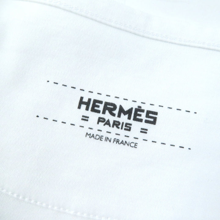 Discounted Pristine HERMES Short sleeve T-shirt GRAND MANAGE Crew neck White pink 34