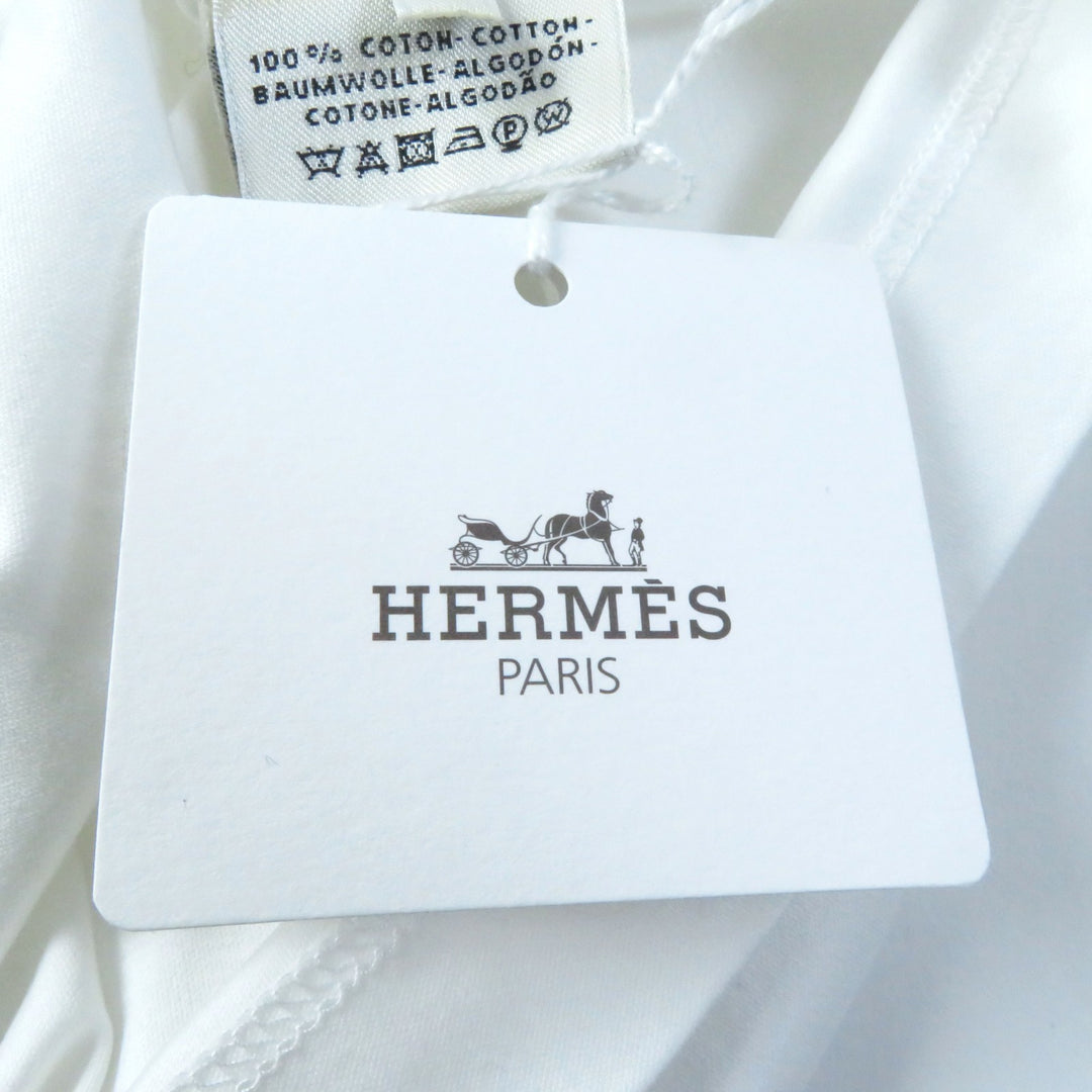 Discounted Pristine HERMES Short sleeve T-shirt GRAND MANAGE Crew neck White pink 34