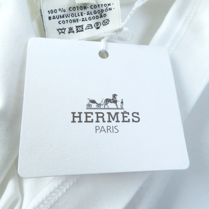 Discounted Pristine HERMES Short sleeve T-shirt GRAND MANAGE Crew neck White pink 34