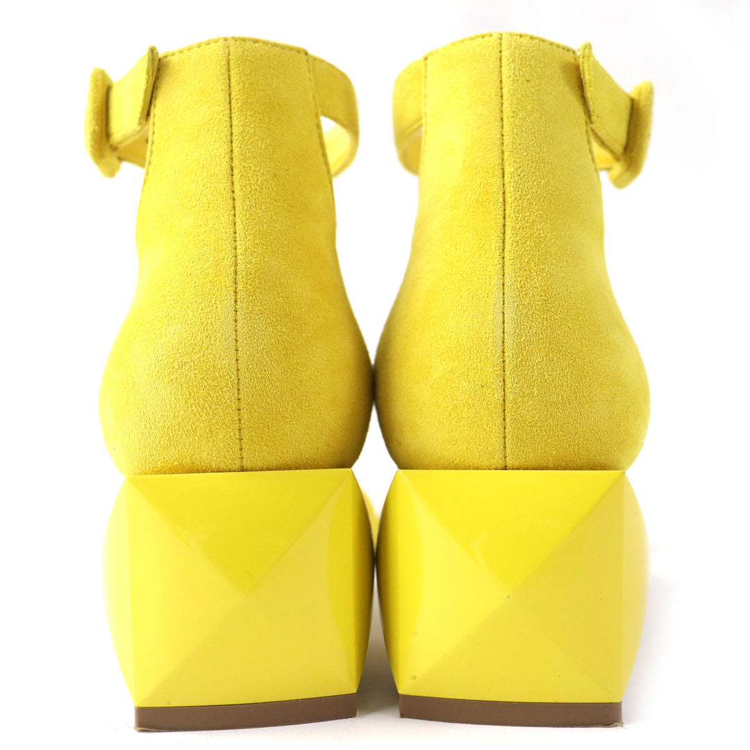 Discounted Great HERMES Sandals Choc Crew Medall yellow Suede leather Women 36 211054Z