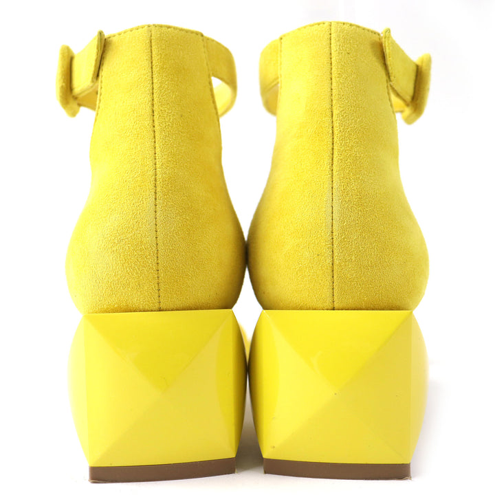 Discounted Great HERMES Sandals Choc Crew Medall yellow Suede leather Women 36 211054Z