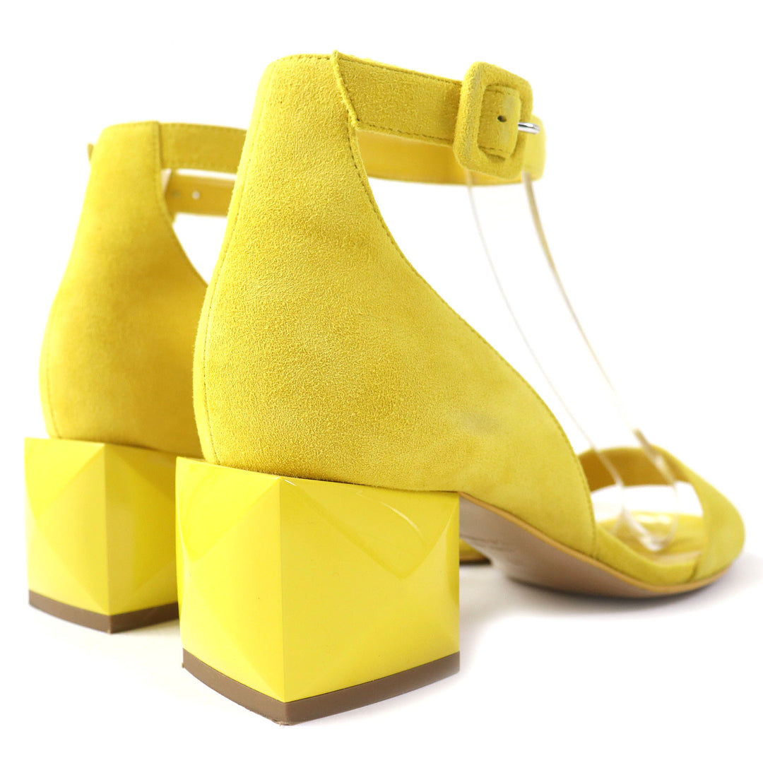 Discounted Great HERMES Sandals Choc Crew Medall yellow Suede leather Women 36 211054Z