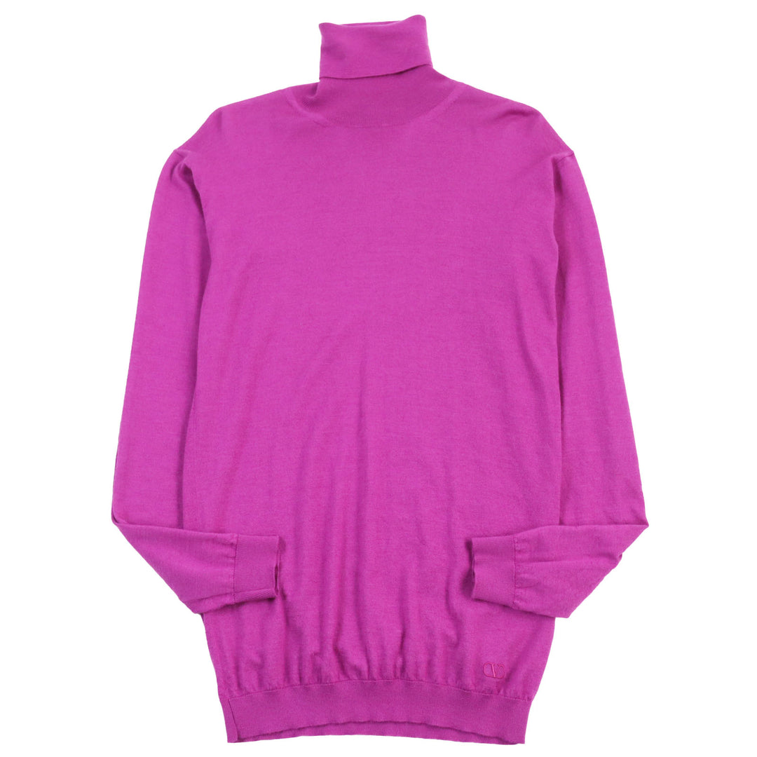 Discounted Great VALENTINO sweater with embroidered logo pink cashmere mens S UB3KC17A5S7