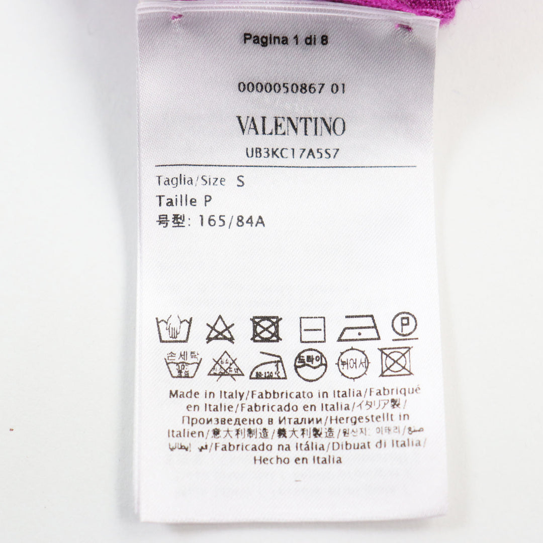 Discounted Great VALENTINO sweater with embroidered logo pink cashmere mens S UB3KC17A5S7