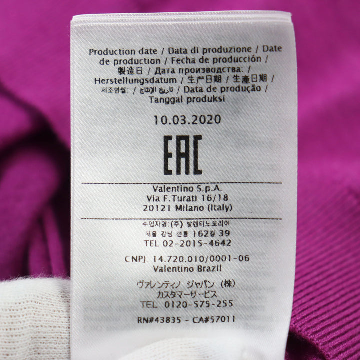 Discounted Great VALENTINO sweater with embroidered logo pink cashmere mens S UB3KC17A5S7