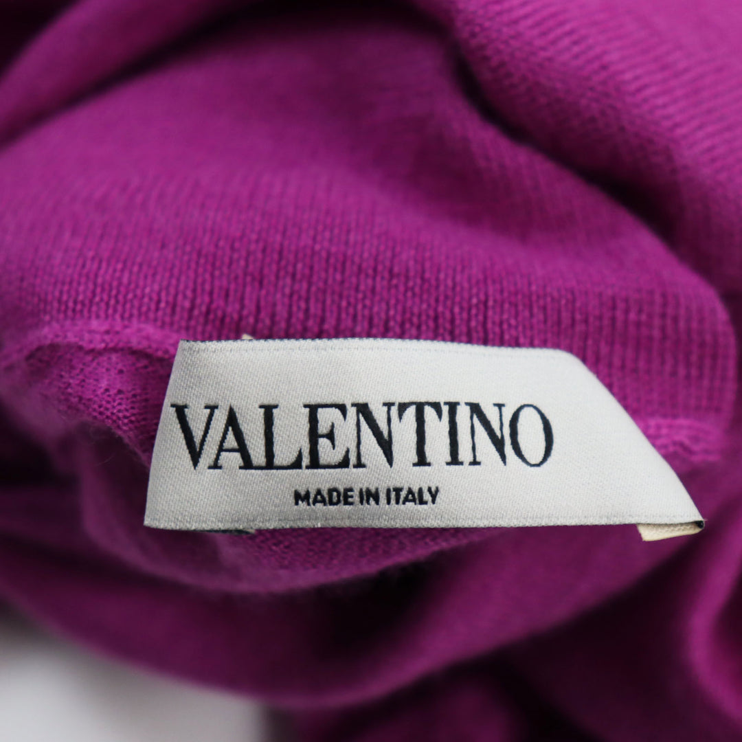 Discounted Great VALENTINO sweater with embroidered logo pink cashmere mens S UB3KC17A5S7