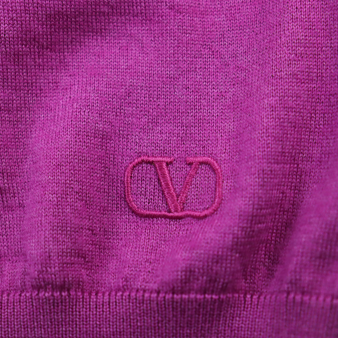 Discounted Great VALENTINO sweater with embroidered logo pink cashmere mens S UB3KC17A5S7