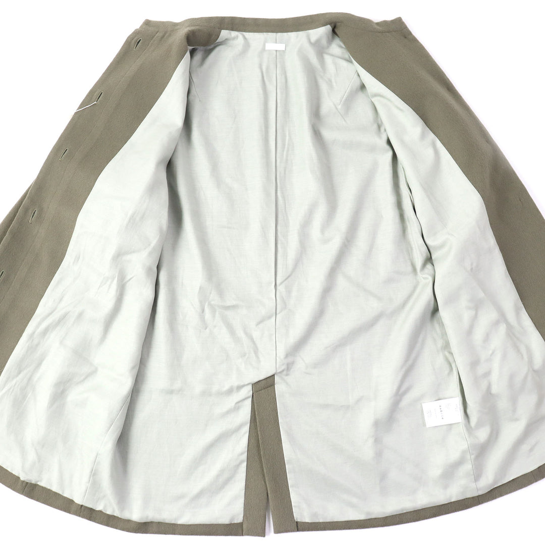Discounted Pristine SEEALL coat 25% cashmere, band collar, concealed placket, wool 36 SAW21