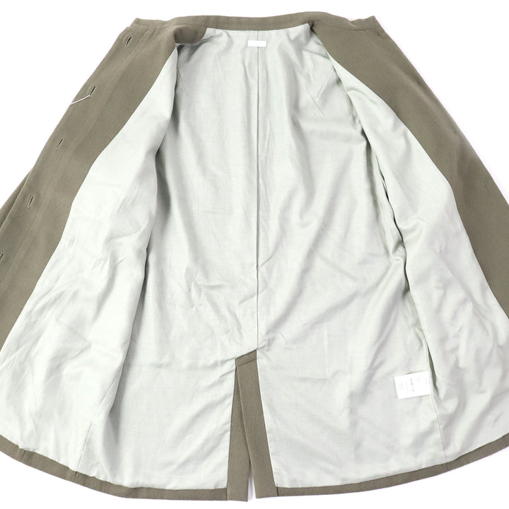 Discounted Pristine SEEALL coat 25% cashmere, band collar, concealed placket, wool 36 SAW21
