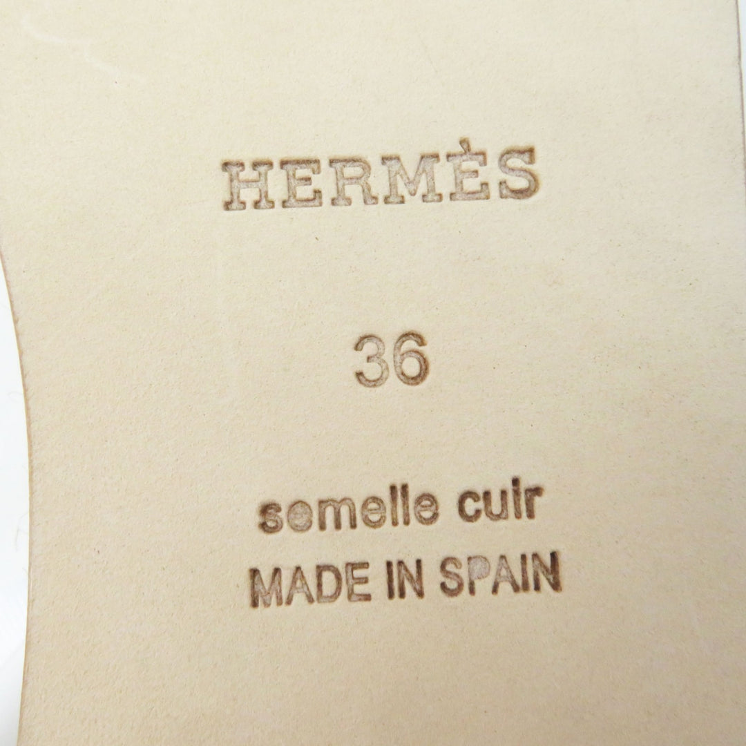 Discounted Pristine HERMES Leather shoes Guapa shane d'ancle espadrilles white leather