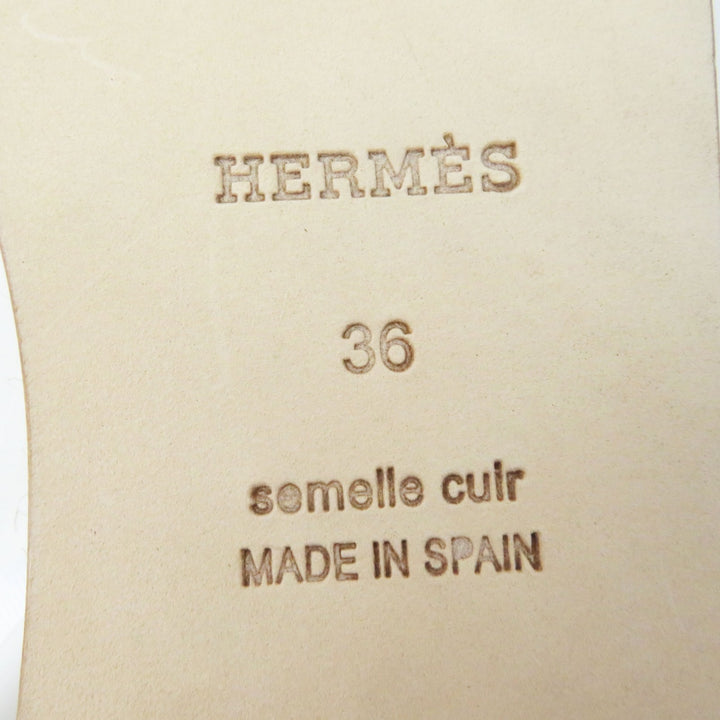 Discounted Pristine HERMES Leather shoes Guapa shane d'ancle espadrilles white leather