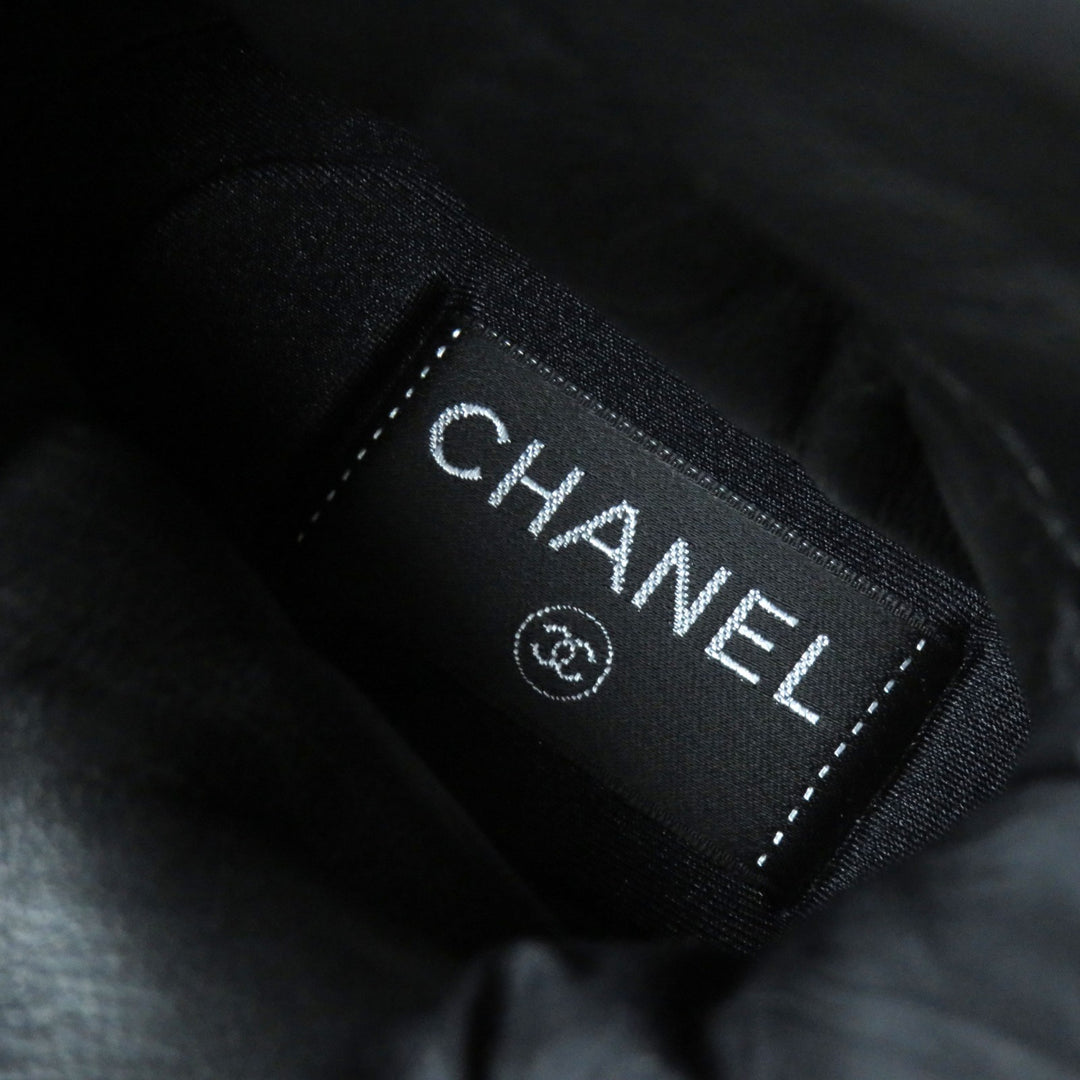 Discounted 
 Great CHANEL short boots COCONEIGE COCONEIGE COCO Mark Leather and Nylon black Women 35.5 G34082