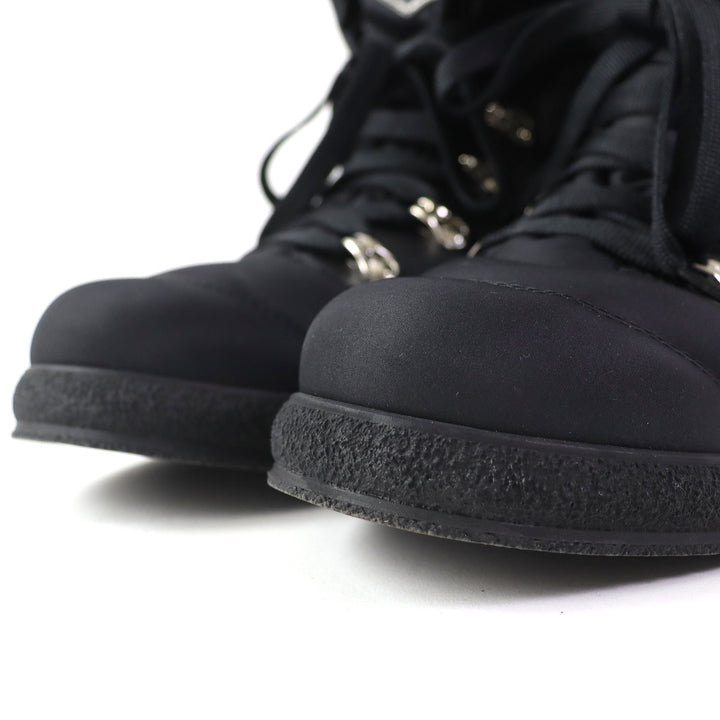 Discounted 
 Great CHANEL short boots COCONEIGE COCONEIGE COCO Mark Leather and Nylon black Women 35.5 G34082