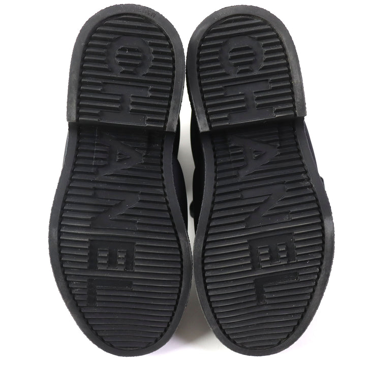 Discounted 
 Great CHANEL short boots COCONEIGE COCONEIGE COCO Mark Leather and Nylon black Women 35.5 G34082