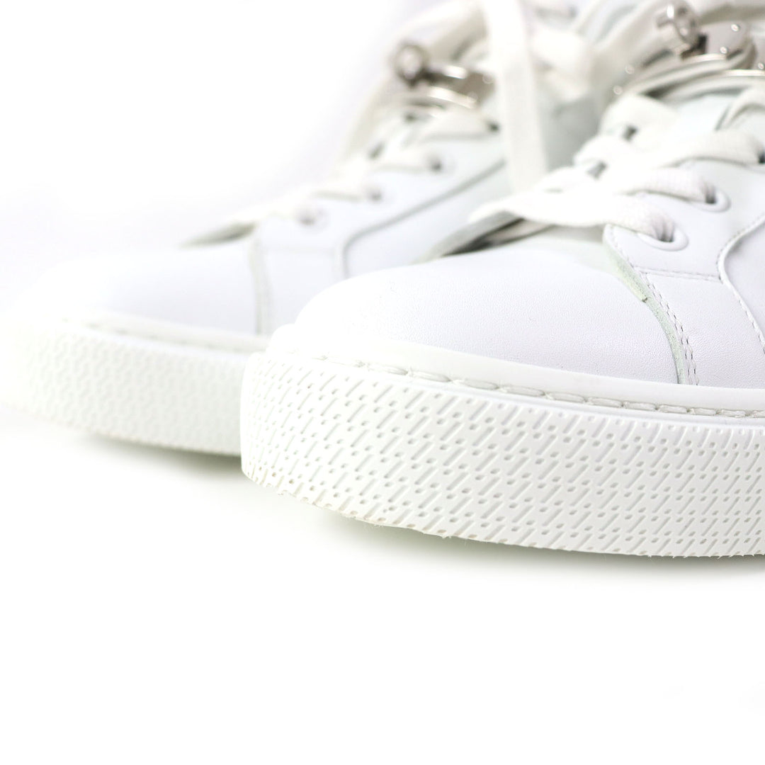 Discounted Great HERMES High cut sneakers Daydream kelly buckle white leather Women 36