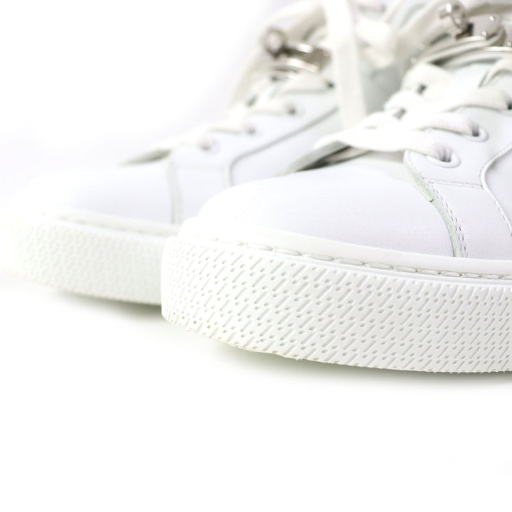 Discounted Great HERMES High cut sneakers Daydream kelly buckle white leather Women 36