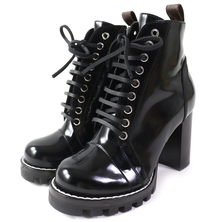 Discounted Great LOUIS VUITTON short boots Side zip lace-up ankle boots Women 36