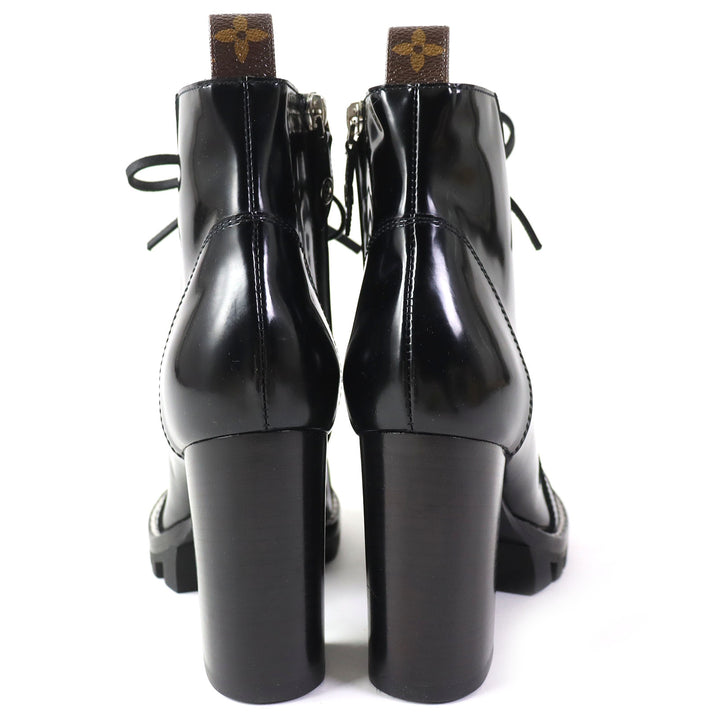 Discounted Great LOUIS VUITTON short boots Side zip lace-up ankle boots Women 36